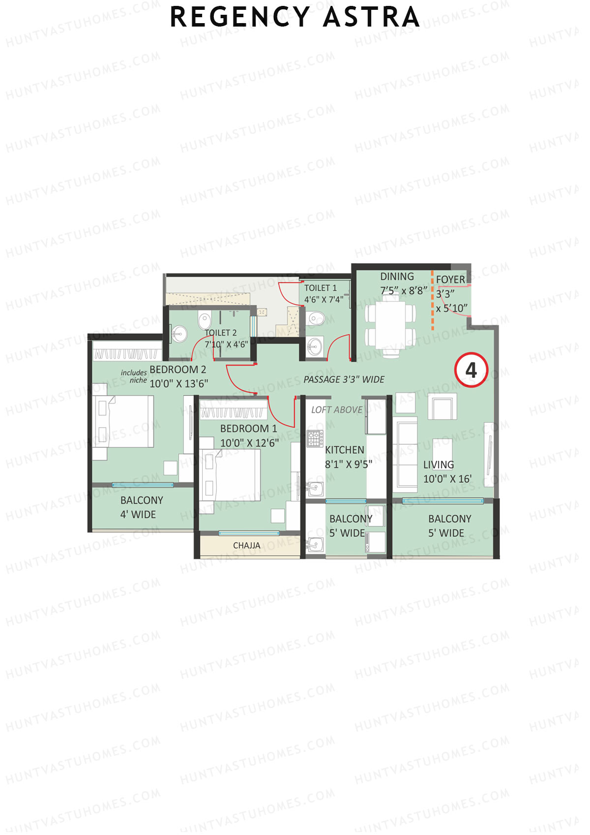 Regency Astra Tower B1 Unit 4 Floor Plan
