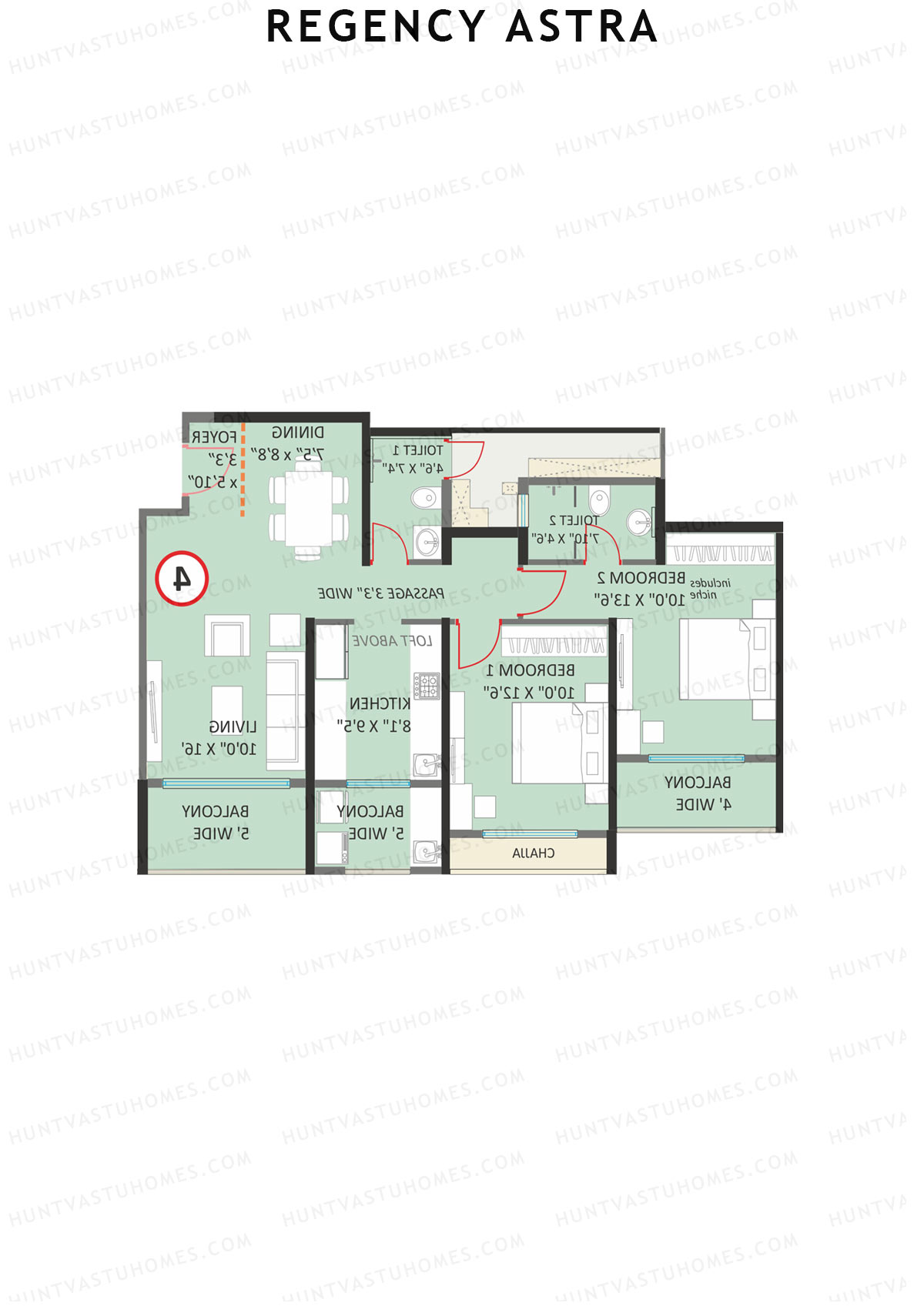 Regency Astra Tower B1 Unit 5 Floor Plan