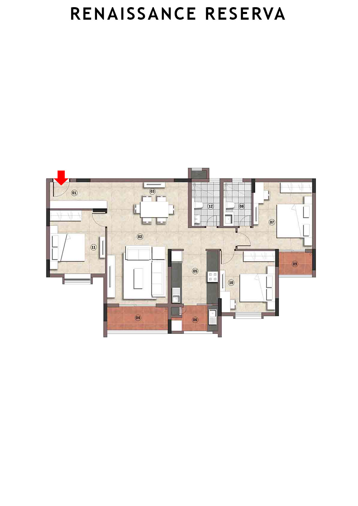 Renaissance Reserva Block A Unit 1 Floor Plan