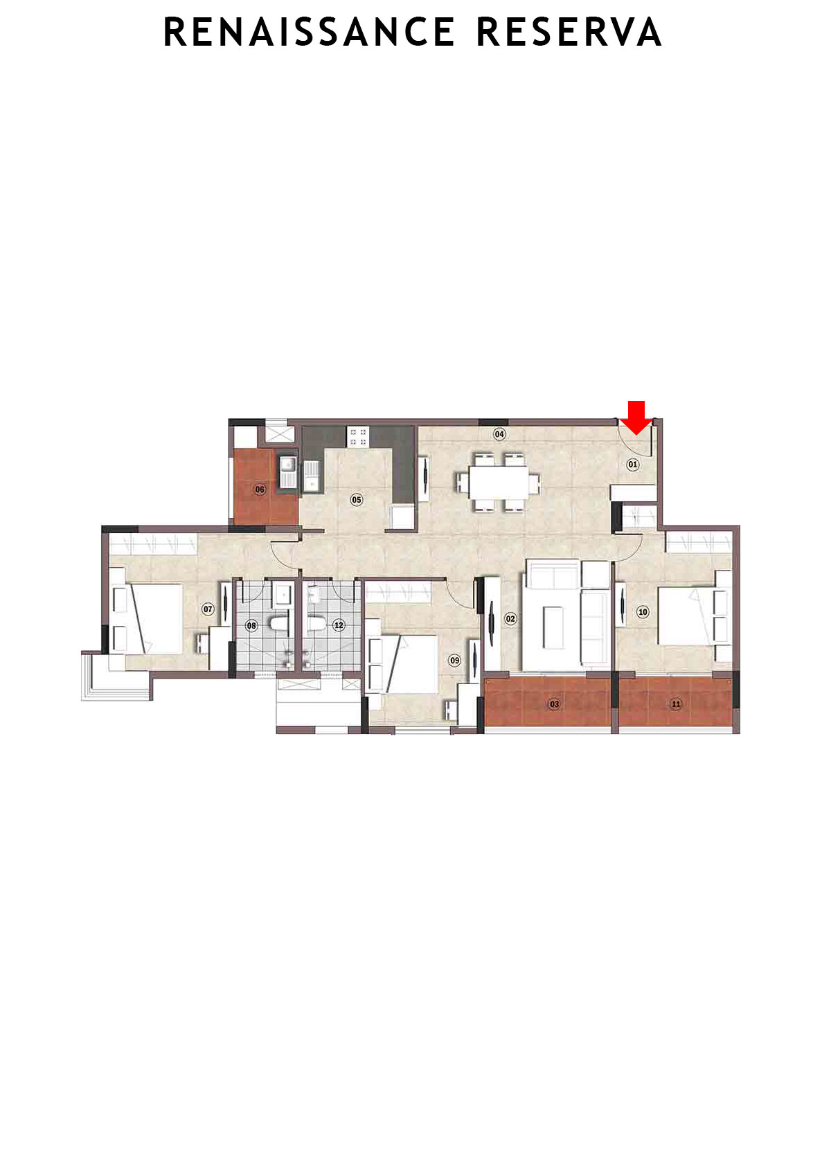 Renaissance Reserva Block A Unit 2 Floor Plan