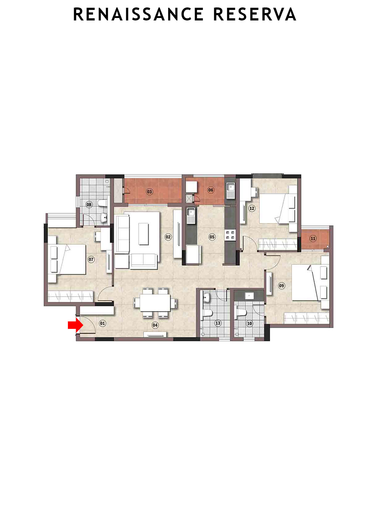 Renaissance Reserva Block A Unit 5 Floor Plan