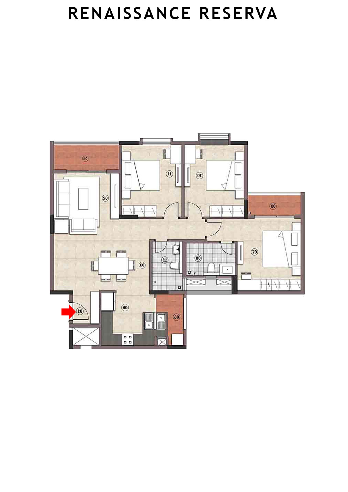 Renaissance Reserva Block C Unit 2 Floor Plan