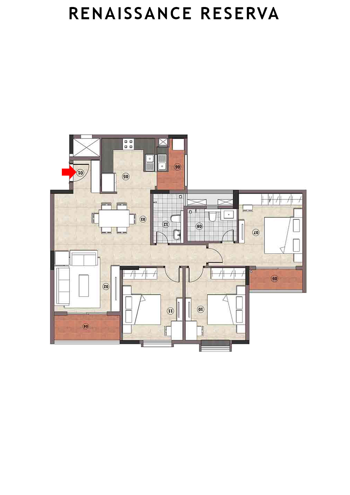 Renaissance Reserva Block C Unit 3 Floor Plan