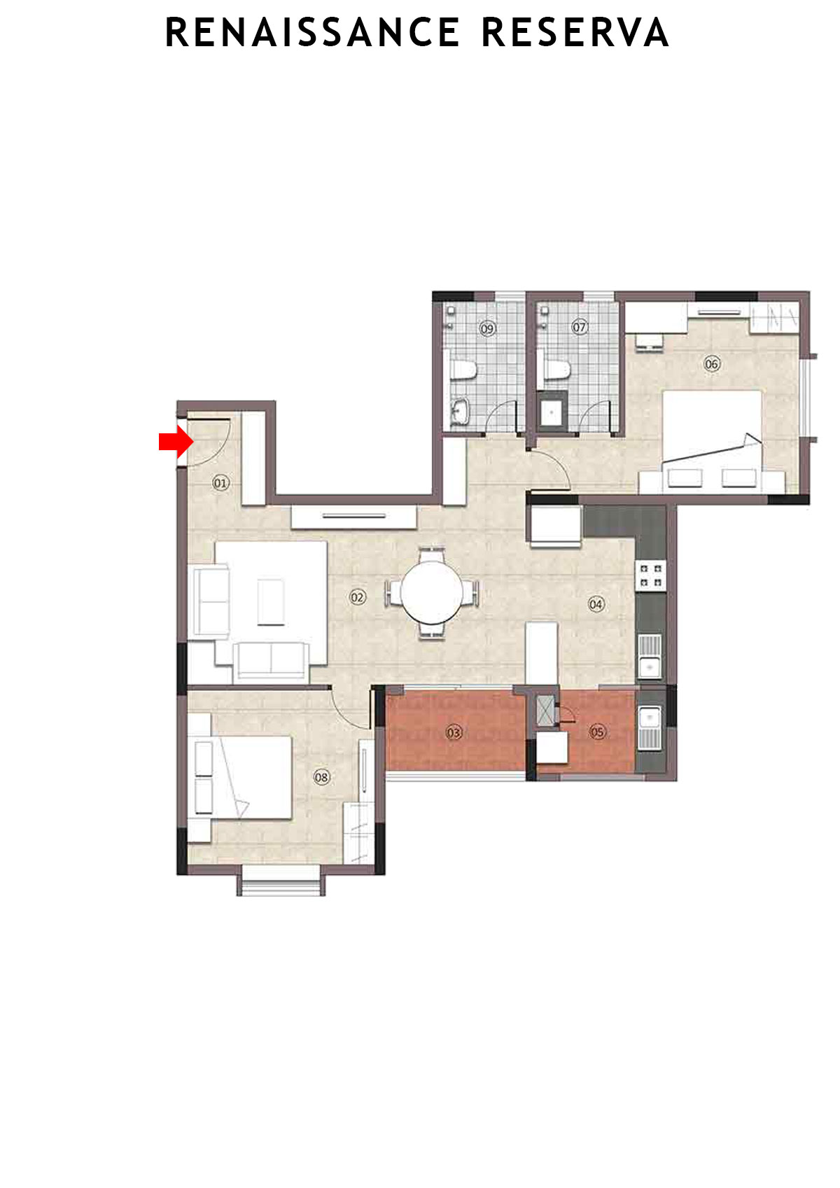 Renaissance Reserva Block E Unit 4 Floor Plan