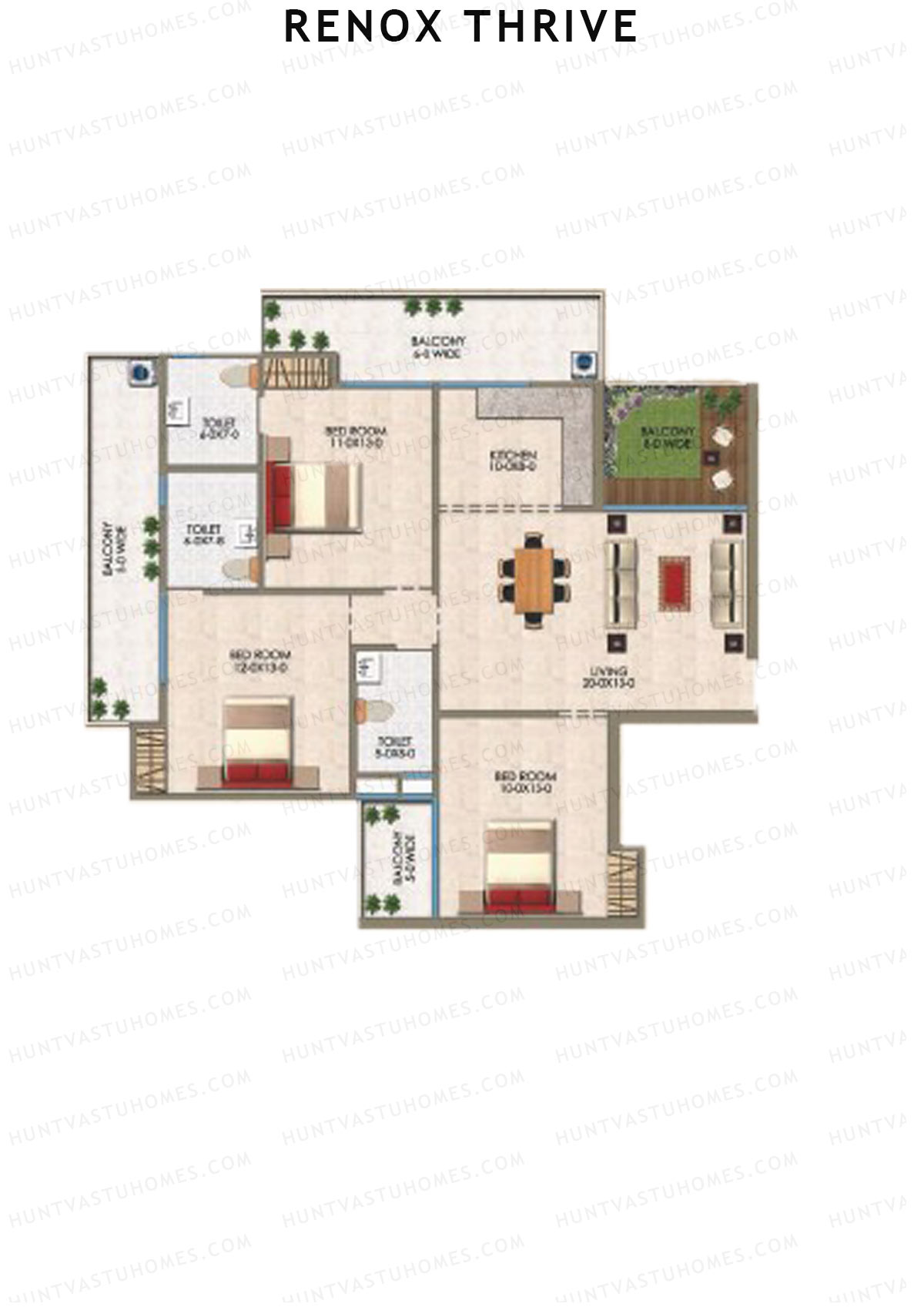 Renox Thrive Tower B1 Unit 2 Floor Plan