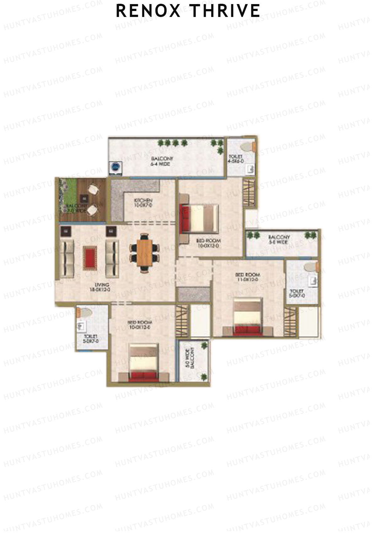 Renox Thrive Tower B1 Unit 3 Floor Plan