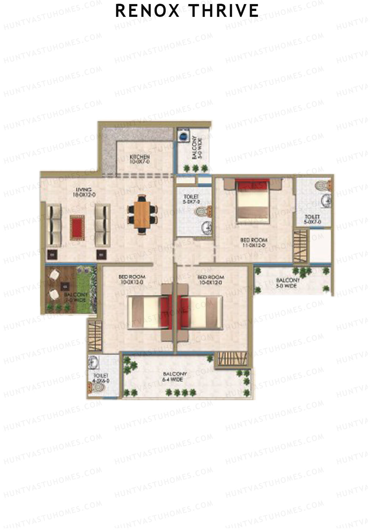 Renox Thrive Tower B1 Unit 4 Floor Plan