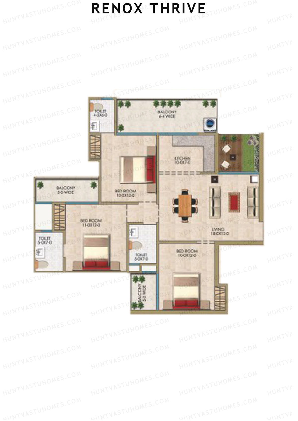Renox Thrive Tower B2 Unit 1 Floor Plan