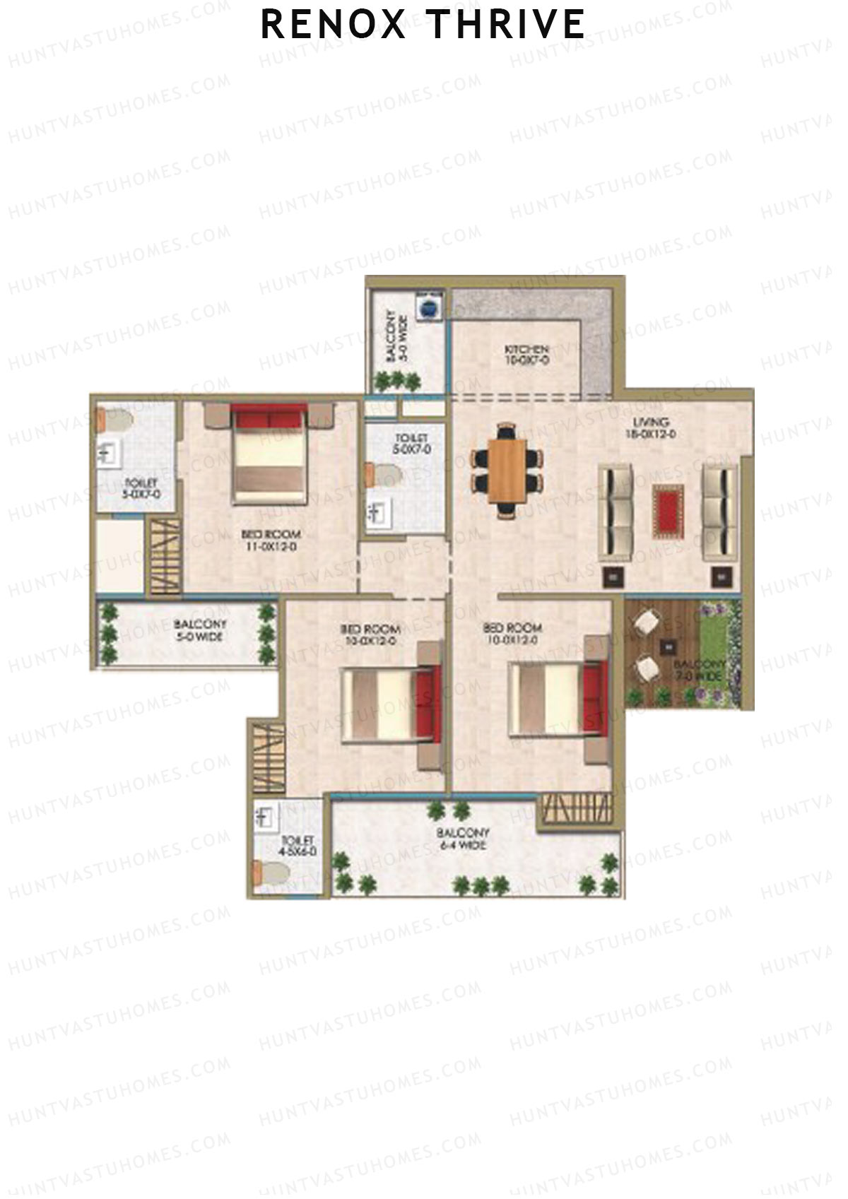 Renox Thrive Tower B2 Unit 4 Floor Plan
