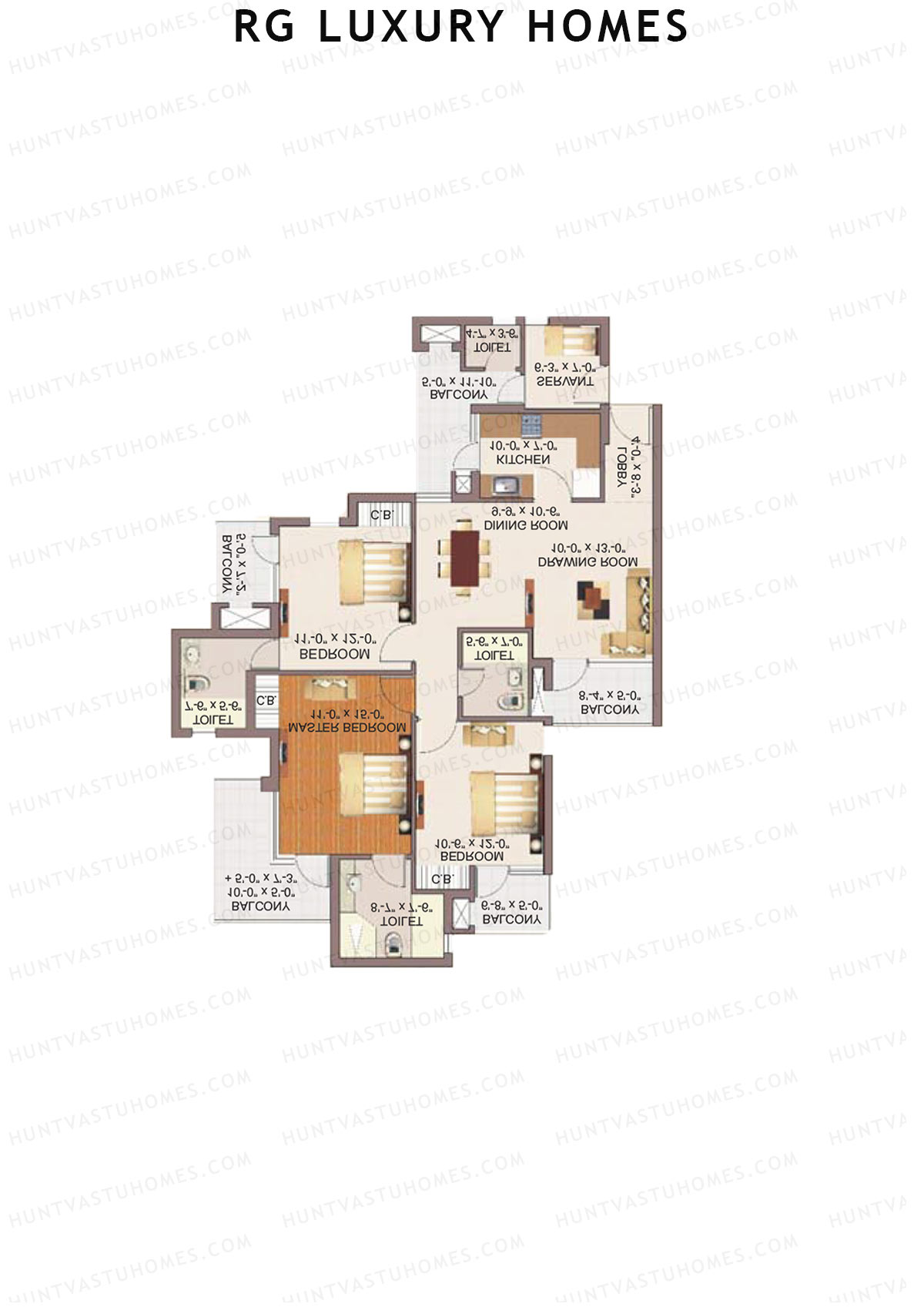 RG Luxury Homes Tower F Unit 2 (Type 6) Floor Plan