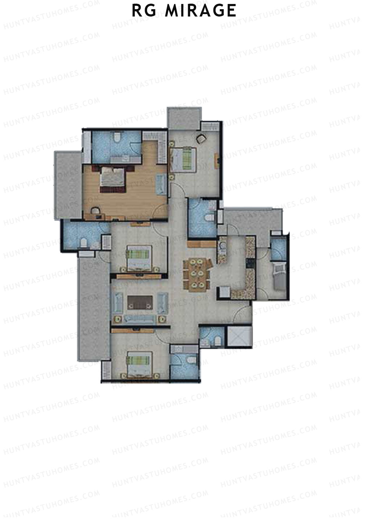 Rg Mirage Tower L Unit 1 (Type 1) Floor Plan