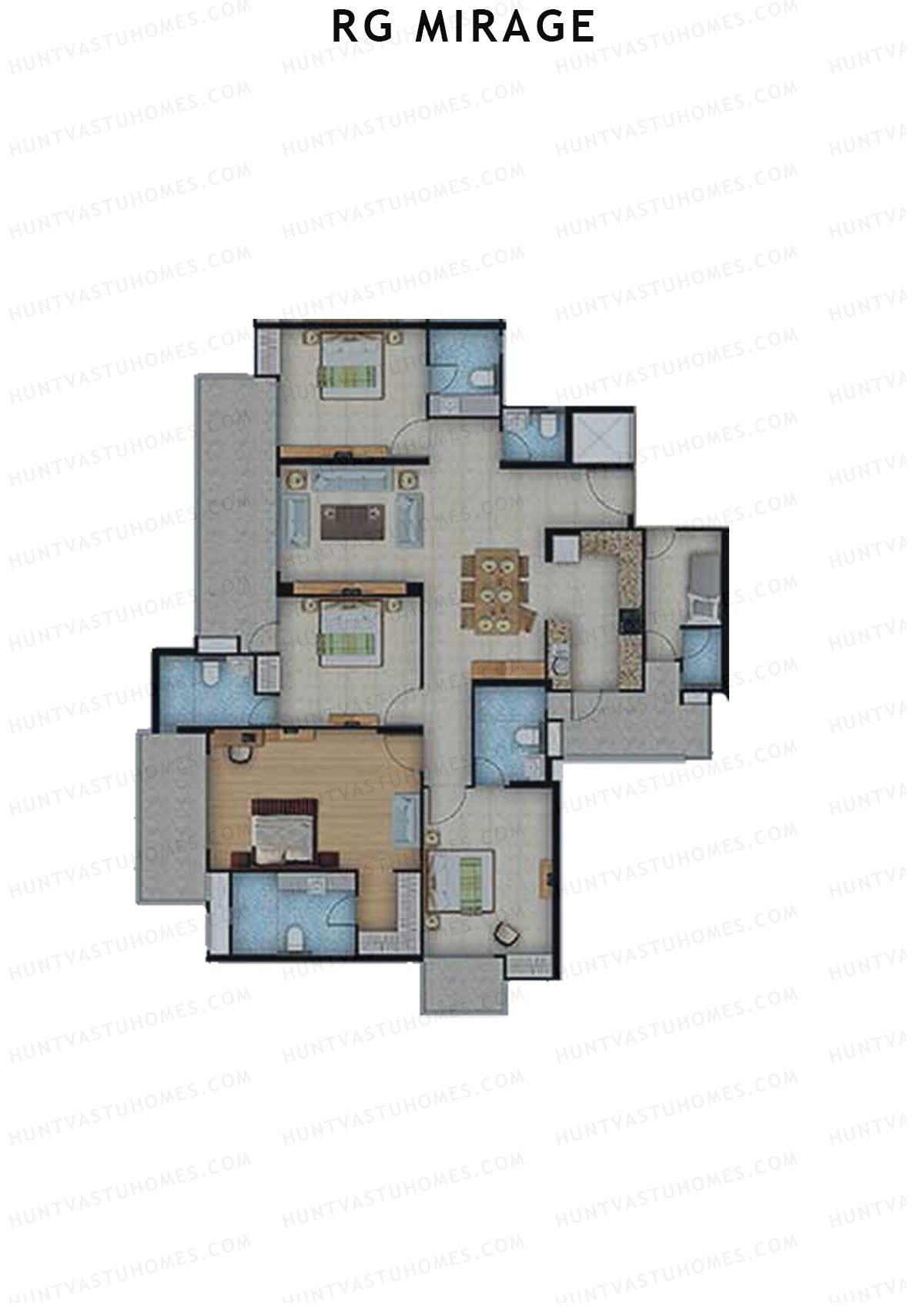 Rg Mirage Tower M Unit 1 (Type 1) Floor Plan