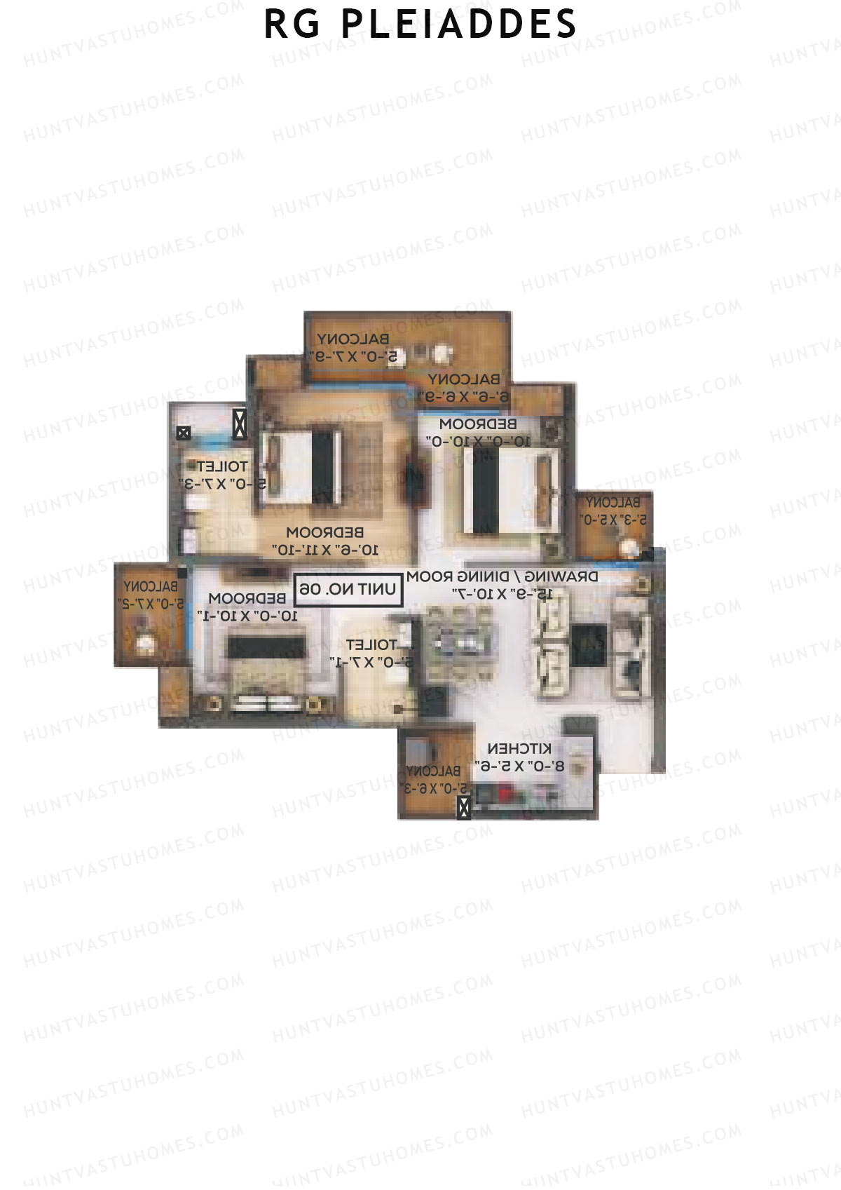 RG Pleiaddes 1 Alcyone Unit 5 (Type 1) Floor Plan
