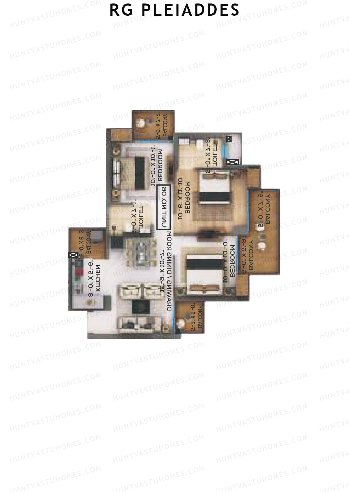 RG Pleiaddes 1 Alcyone Unit 7 (Type 1) Floor Plan