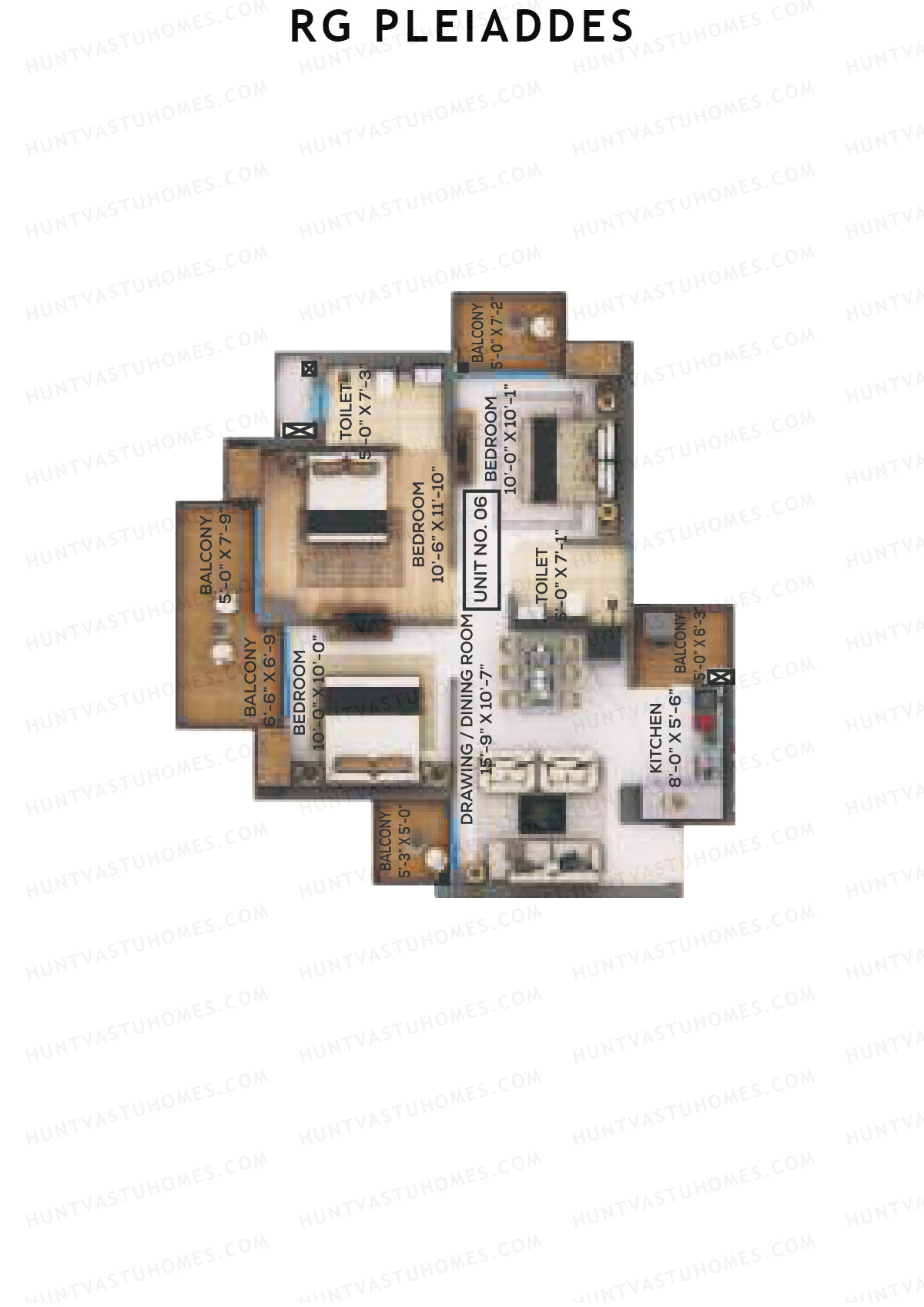 RG Pleiaddes 2 Celaeno Unit 4 (Type 1) Floor Plan