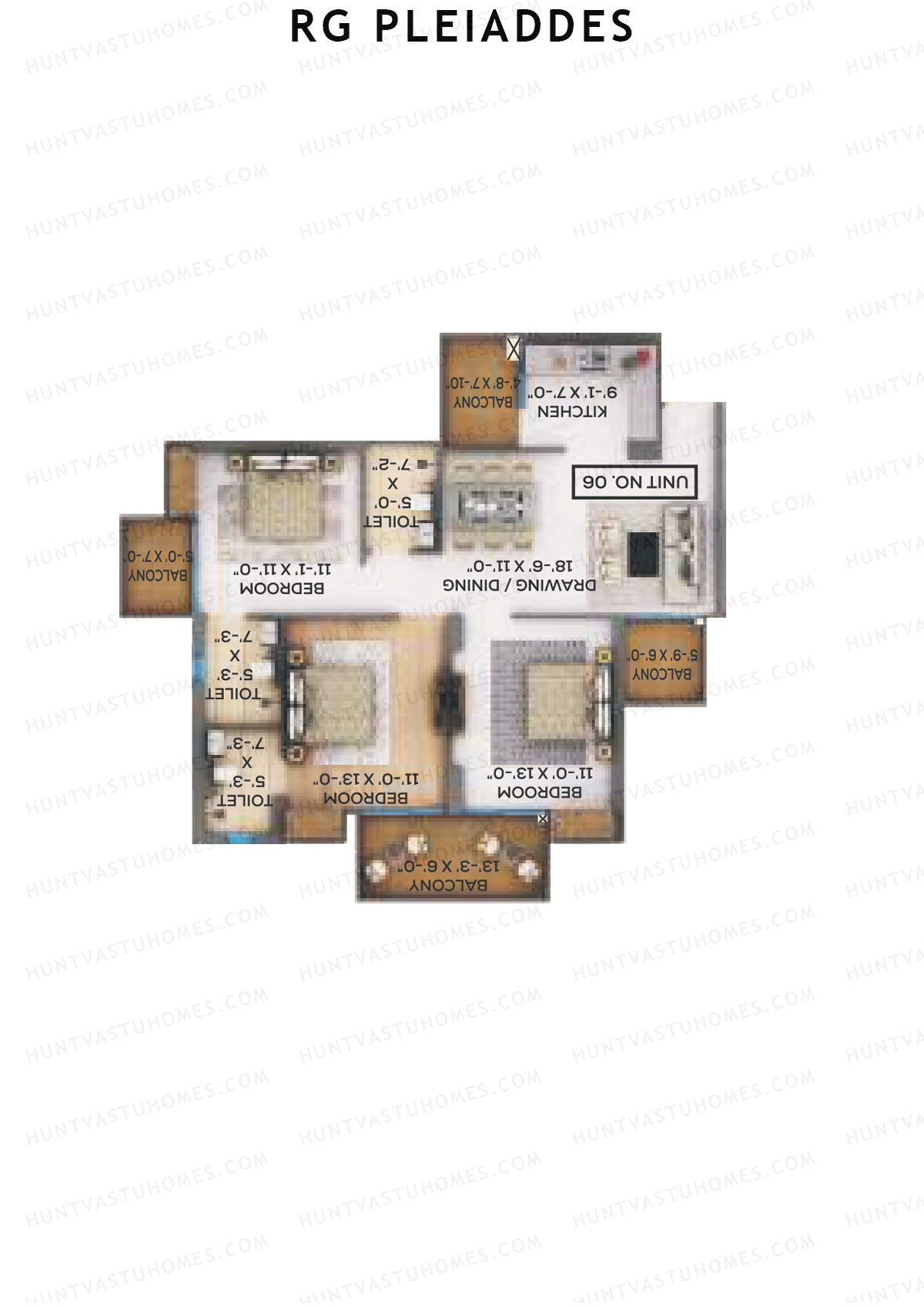 RG Pleiaddes 3 Electra Unit 2 (Type 2) Floor Plan