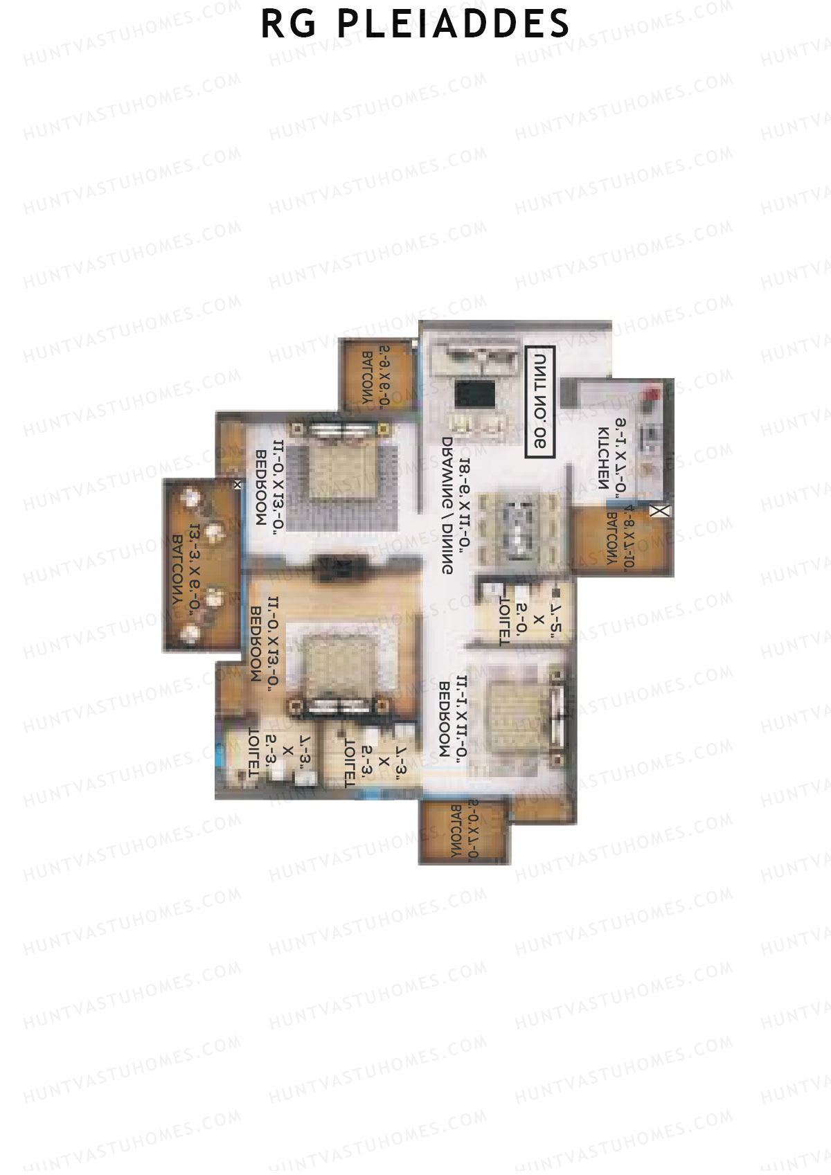 RG Pleiaddes 3 Electra Unit 3 (Type 2) Floor Plan