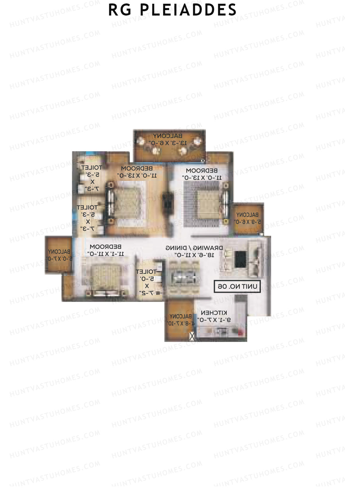 RG Pleiaddes 3 Electra Unit 5 (Type 2) Floor Plan