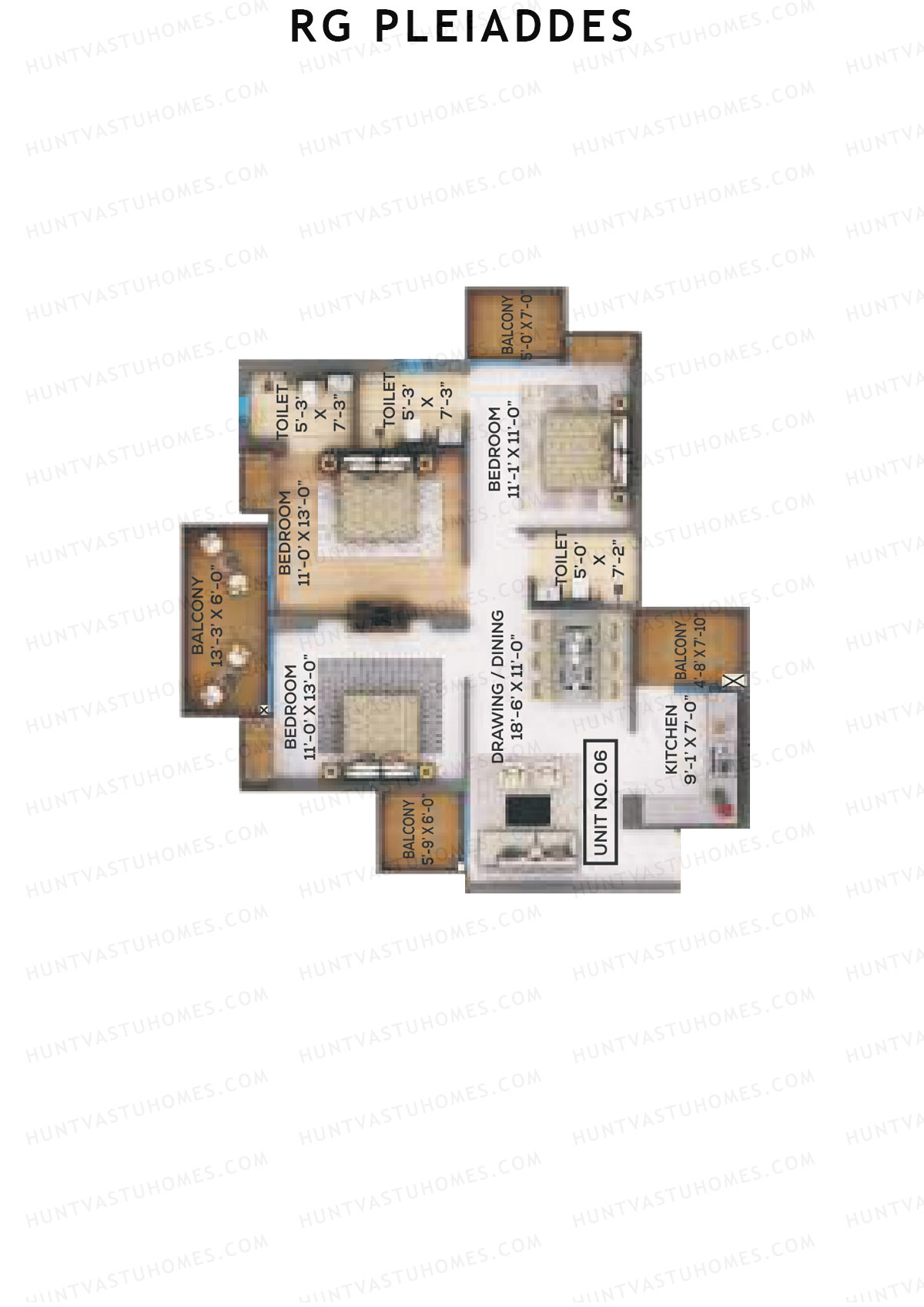 RG Pleiaddes 4 Maia Unit 4 (Type 2) Floor Plan