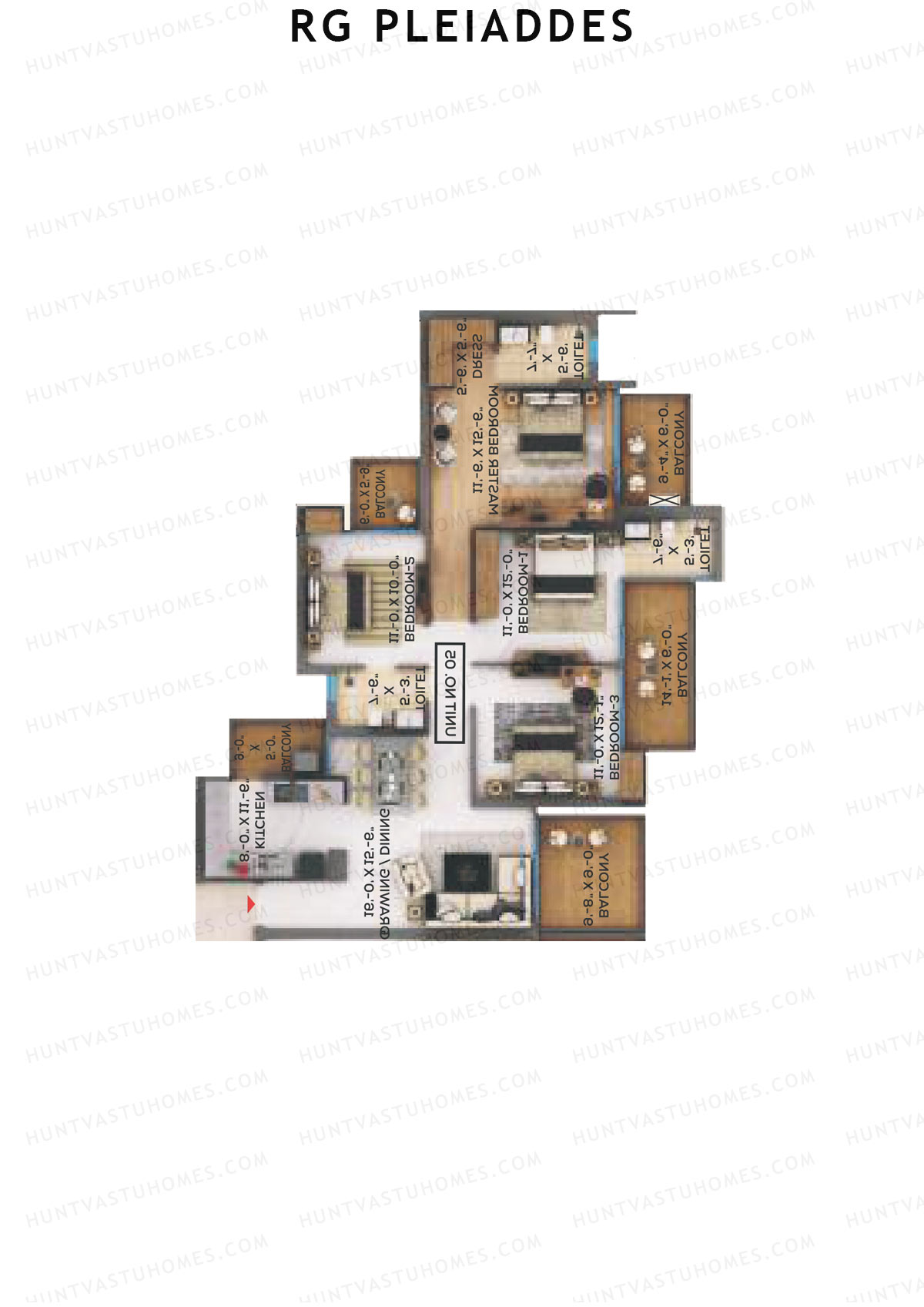 RG Pleiaddes 5 Merope Unit 1 (Type 3) Floor Plan