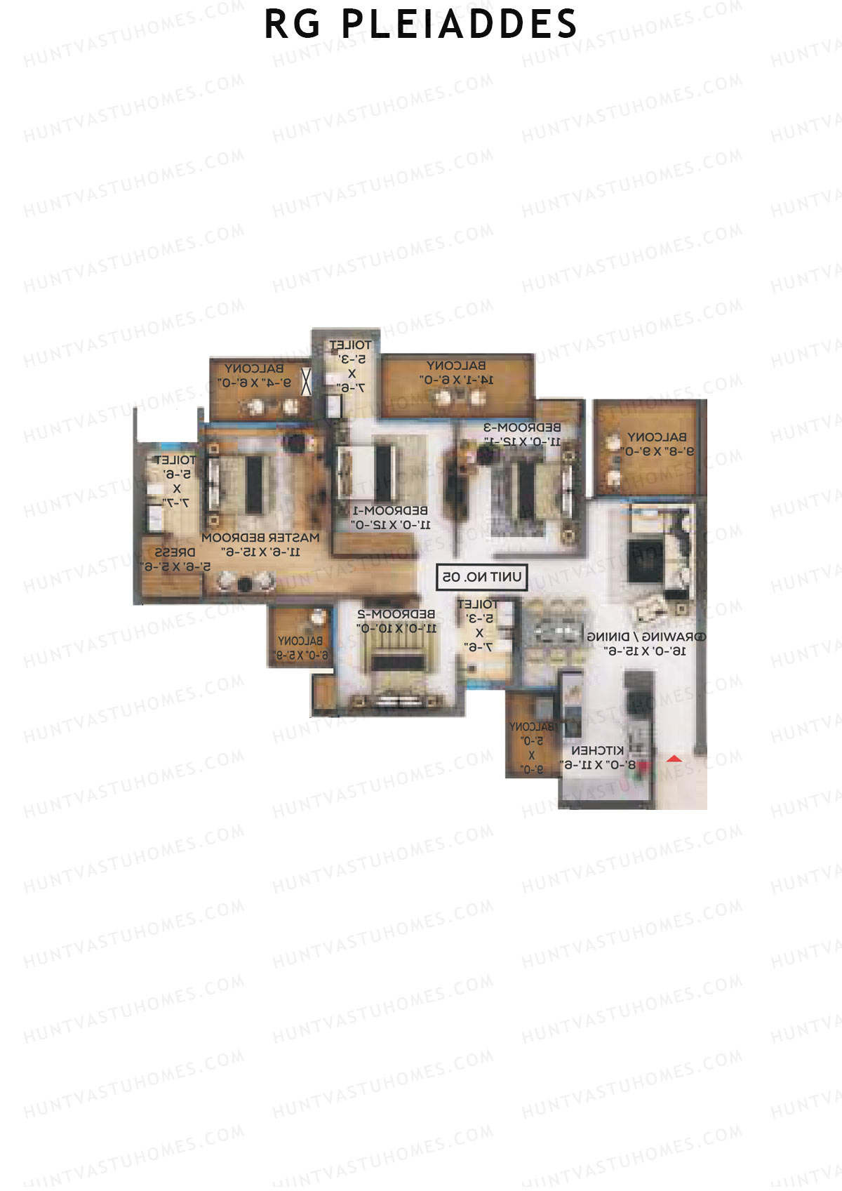 RG Pleiaddes 5 Merope Unit 5 (Type 3) Floor Plan