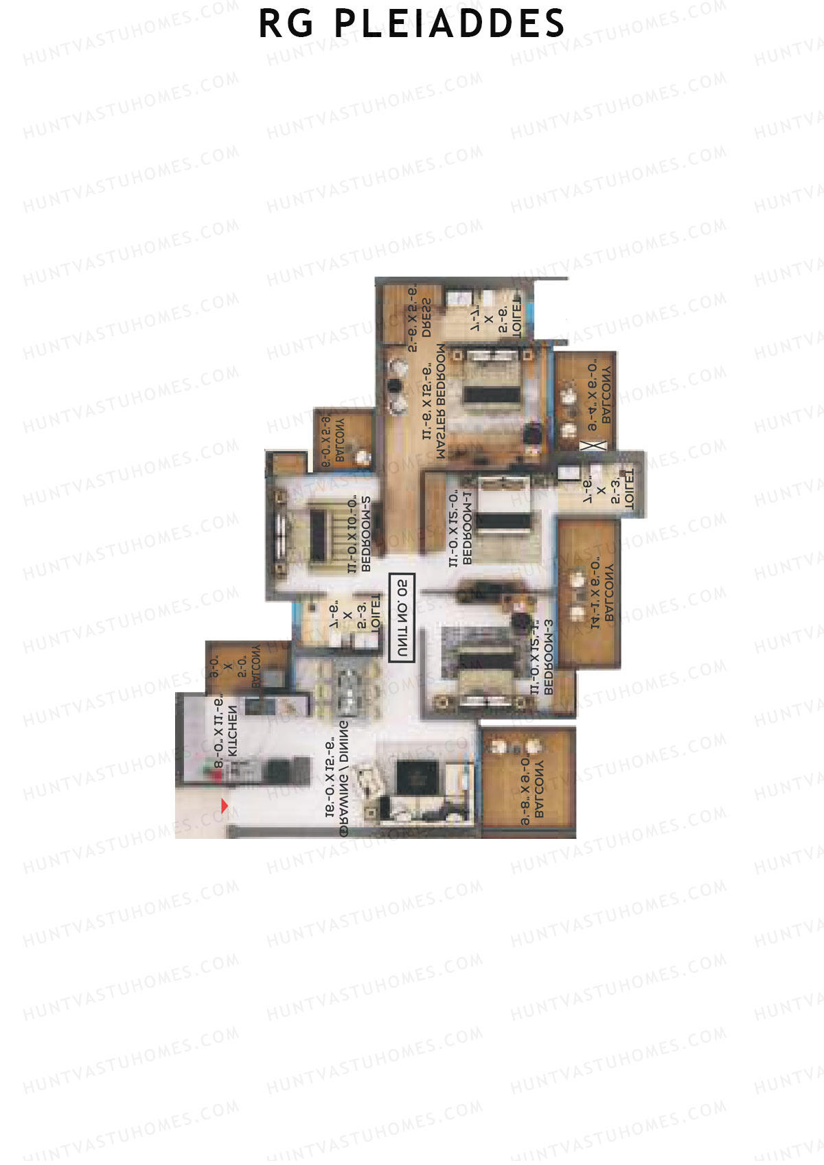 RG Pleiaddes 6 Taygete Unit 2 (Type 3) Floor Plan