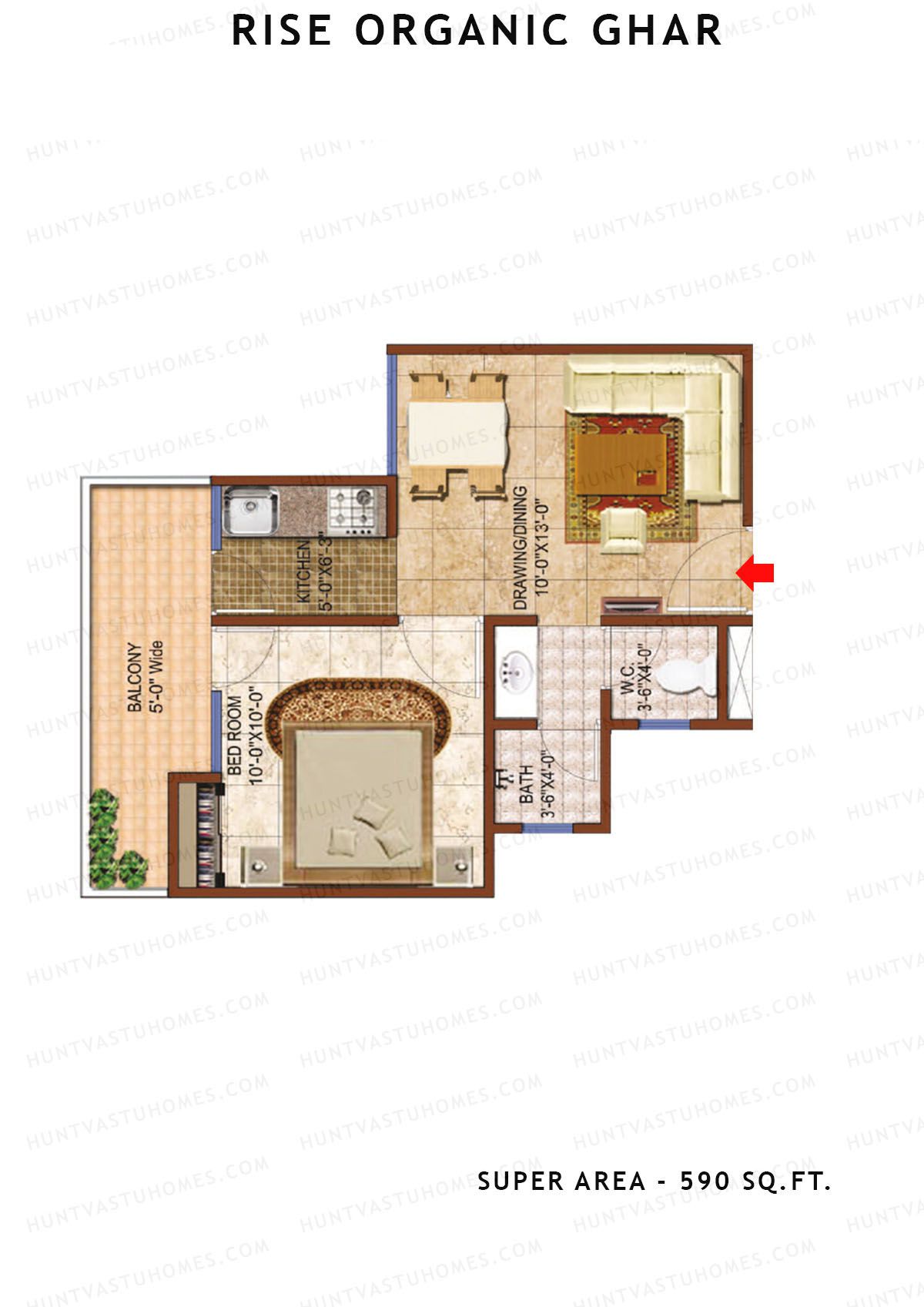 Rise Organic Ghar Tower 3 Unit 3, 7 Floor Plan
