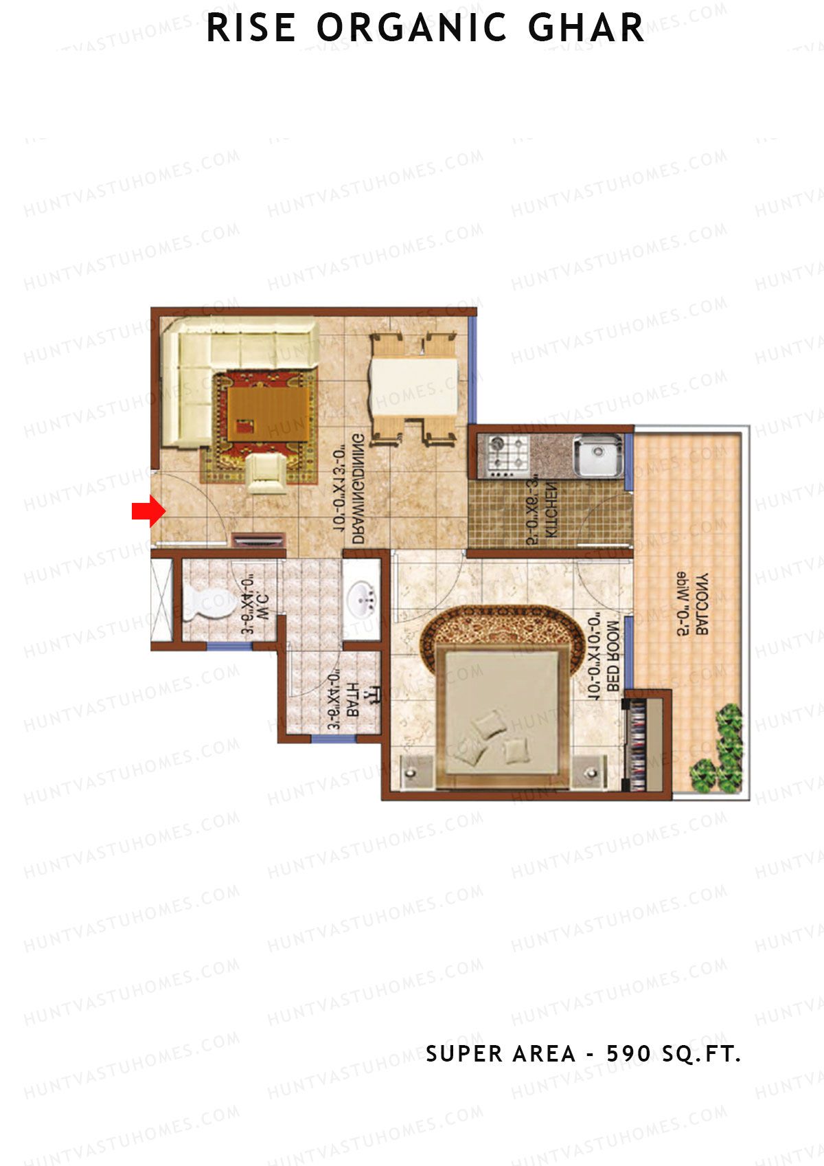 Rise Organic Ghar Tower 3 Unit 4, 9 Floor Plan