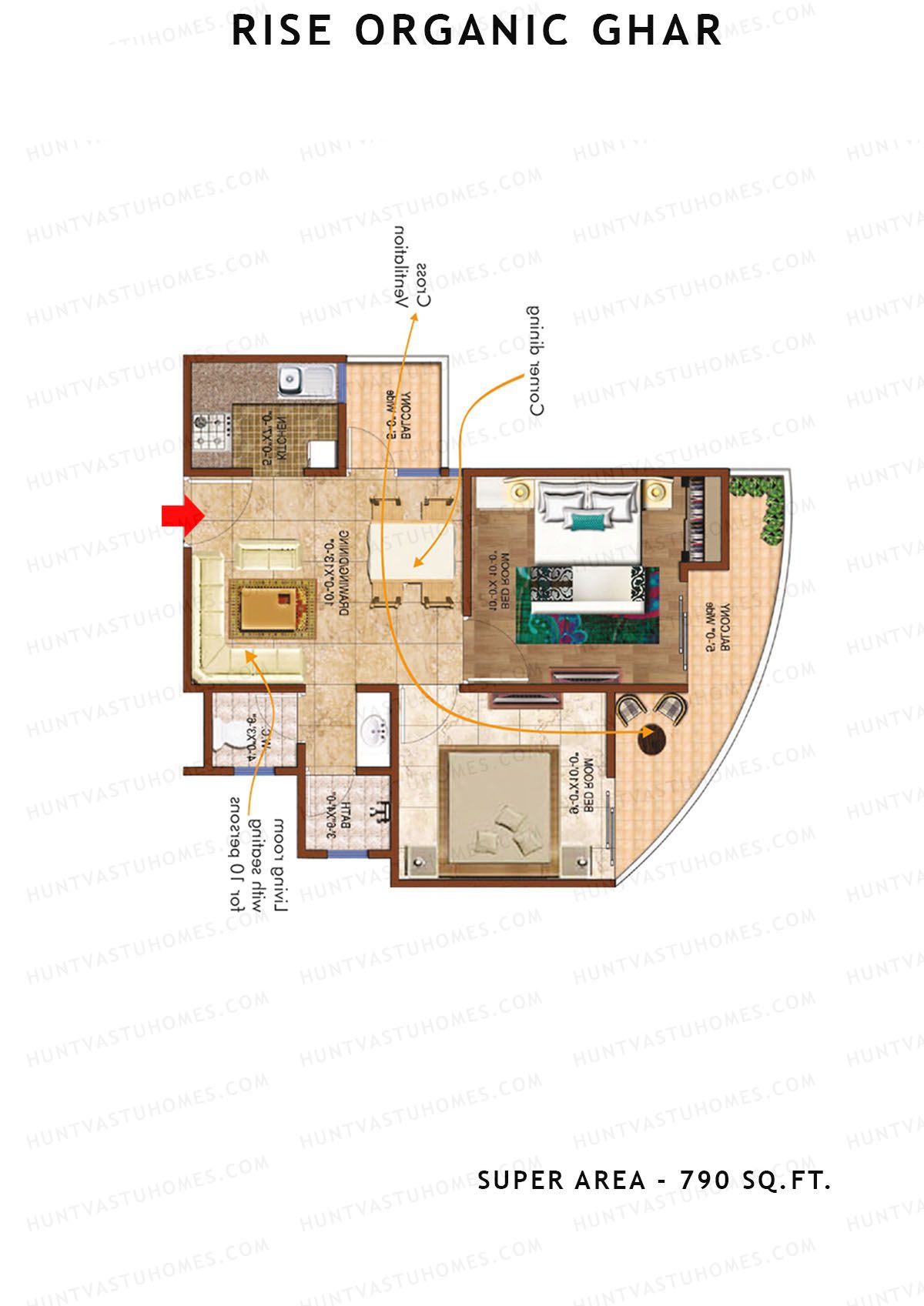Rise Organic Ghar Tower 4 Unit 10 Floor Plan