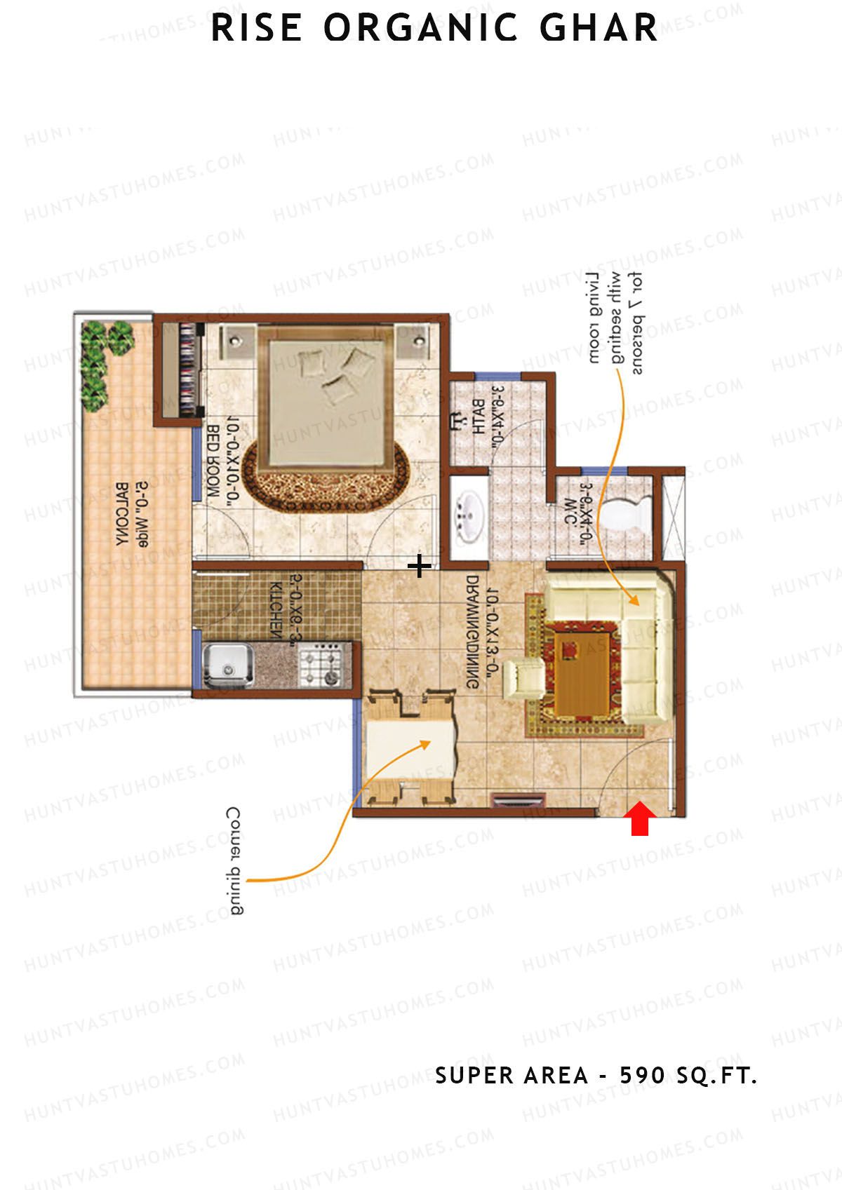 Rise Organic Ghar Tower 4 Unit 2 Floor Plan