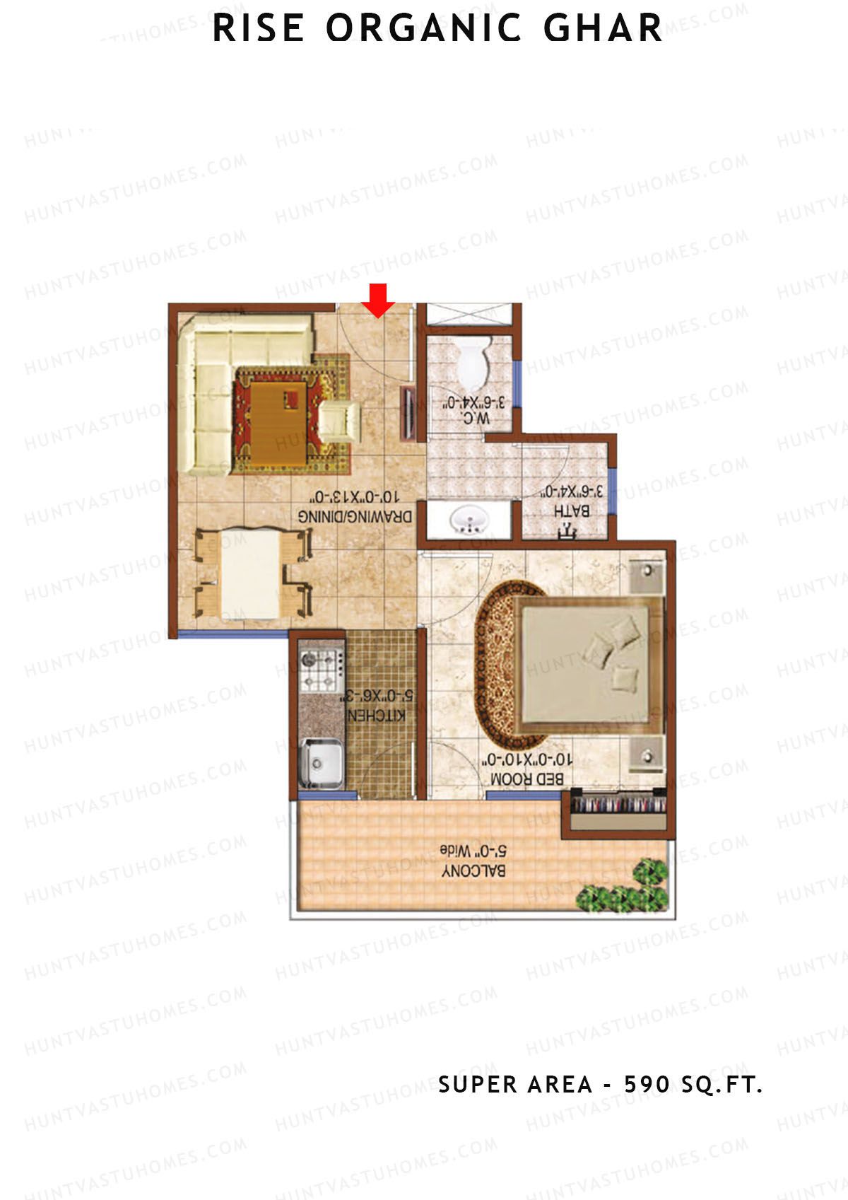Rise Organic Ghar Tower 4 Unit 4 Floor Plan