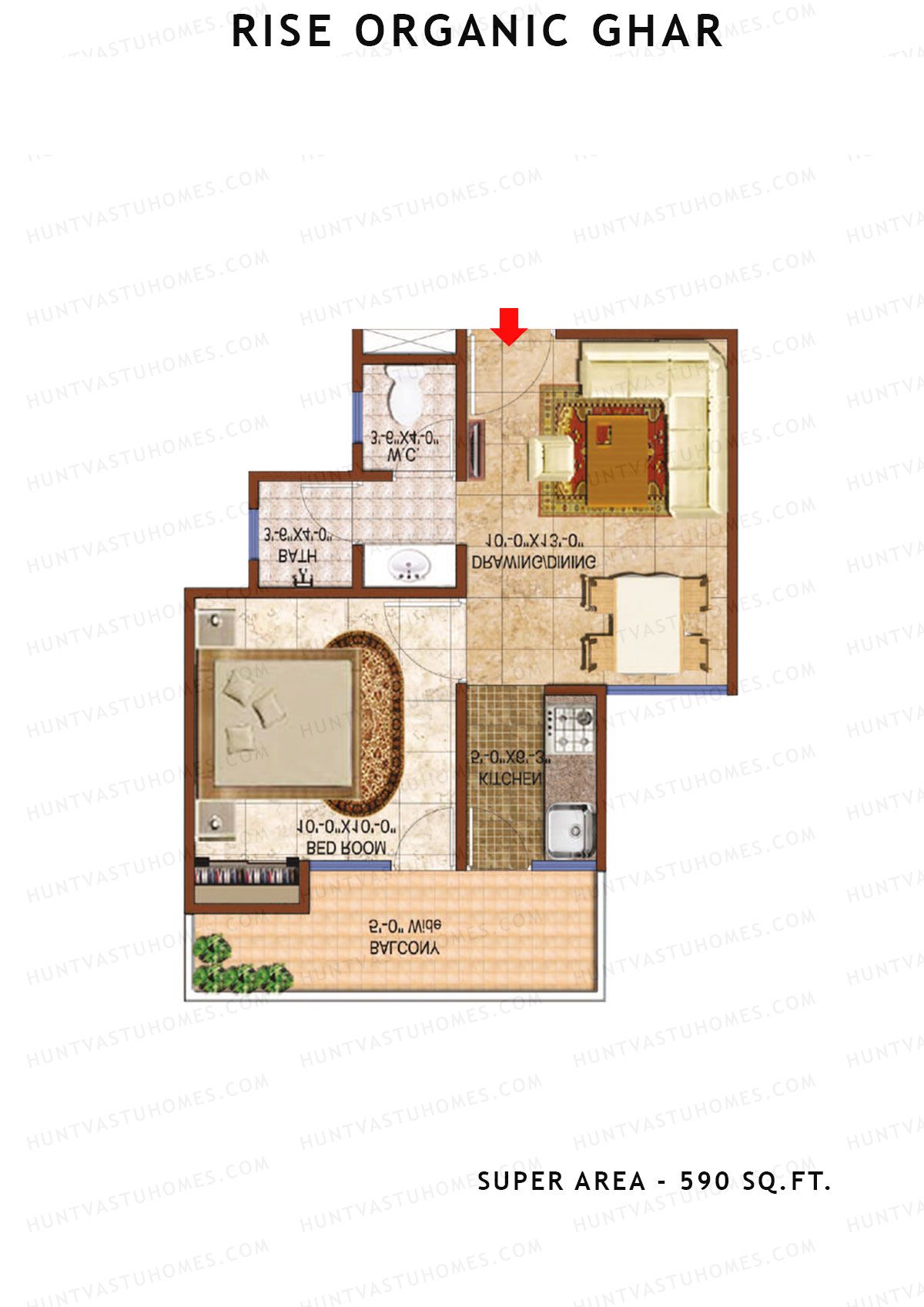 Rise Organic Ghar Tower 4 Unit 6 Floor Plan