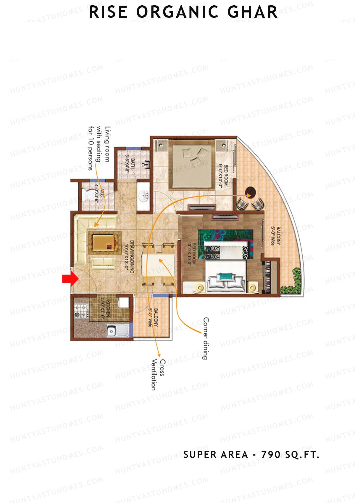 Rise Organic Ghar Tower 4 Unit 11 Floor Plan