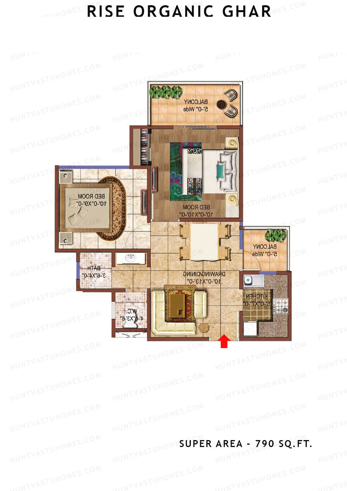 Rise Organic Ghar Tower 4 Unit 3, 7 Floor Plan
