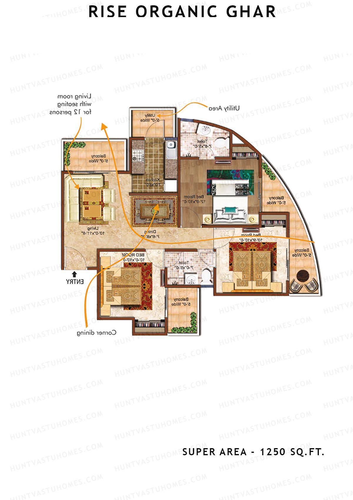 Rise Organic Ghar Tower 2 Unit 8 Floor Plan