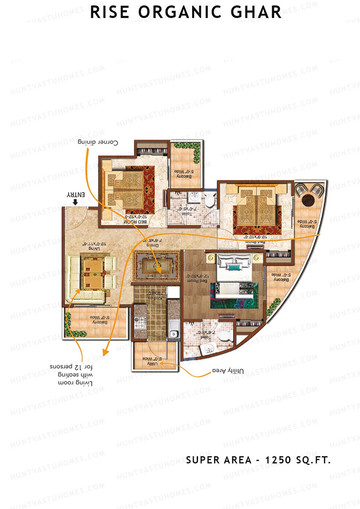 Rise Organic Ghar Tower 2 Unit 9 Floor Plan