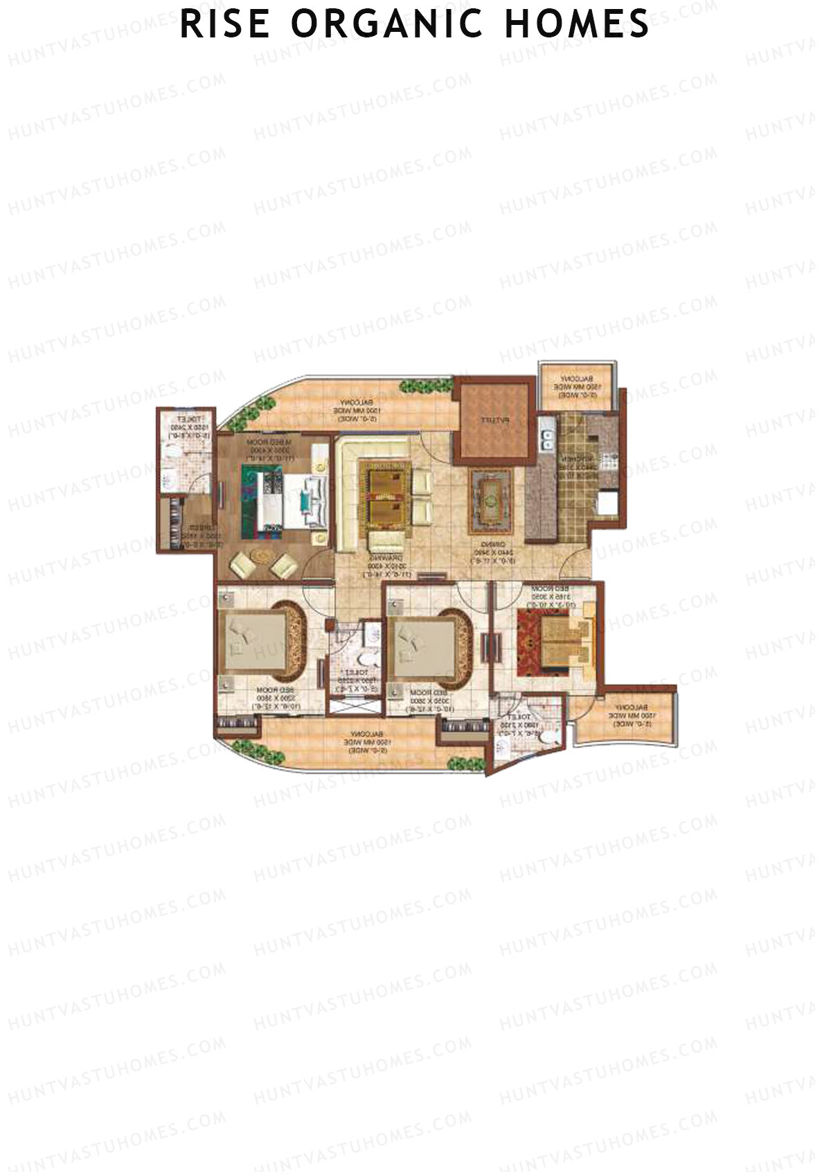 Rise Organic Homes Tower 10 Unit 1 (Type 1) Floor Plan