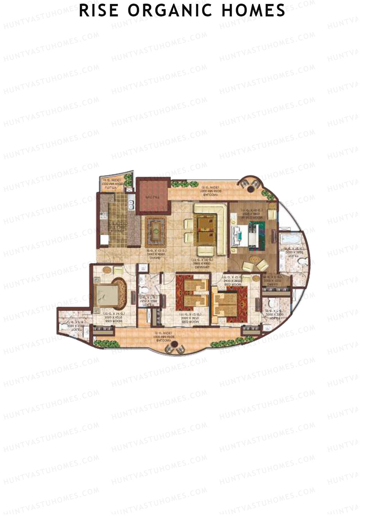 Rise Organic Homes Tower 10 Unit 2 (Type 1) Floor Plan