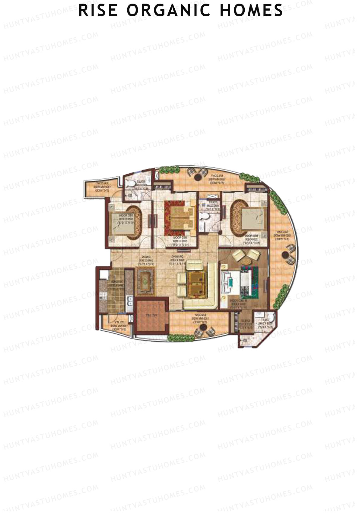 Rise Organic Homes Tower 2 Unit 1 (Type 2) Floor Plan