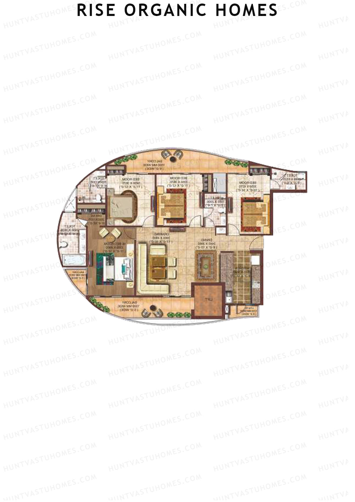 Rise Organic Homes Tower 2 Unit 2 (Type 2) Floor Plan