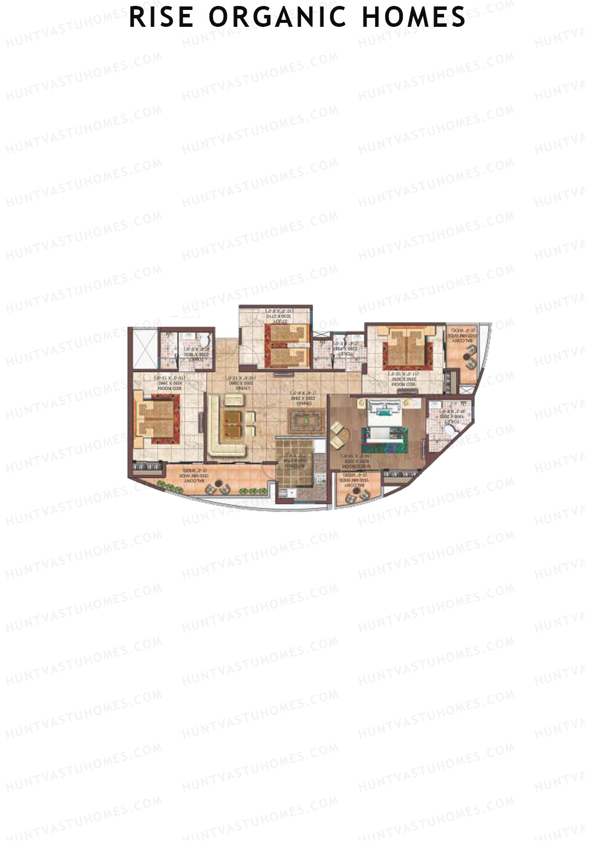 Rise Organic Homes Tower 4 Unit 1 (Type 1) Floor Plan