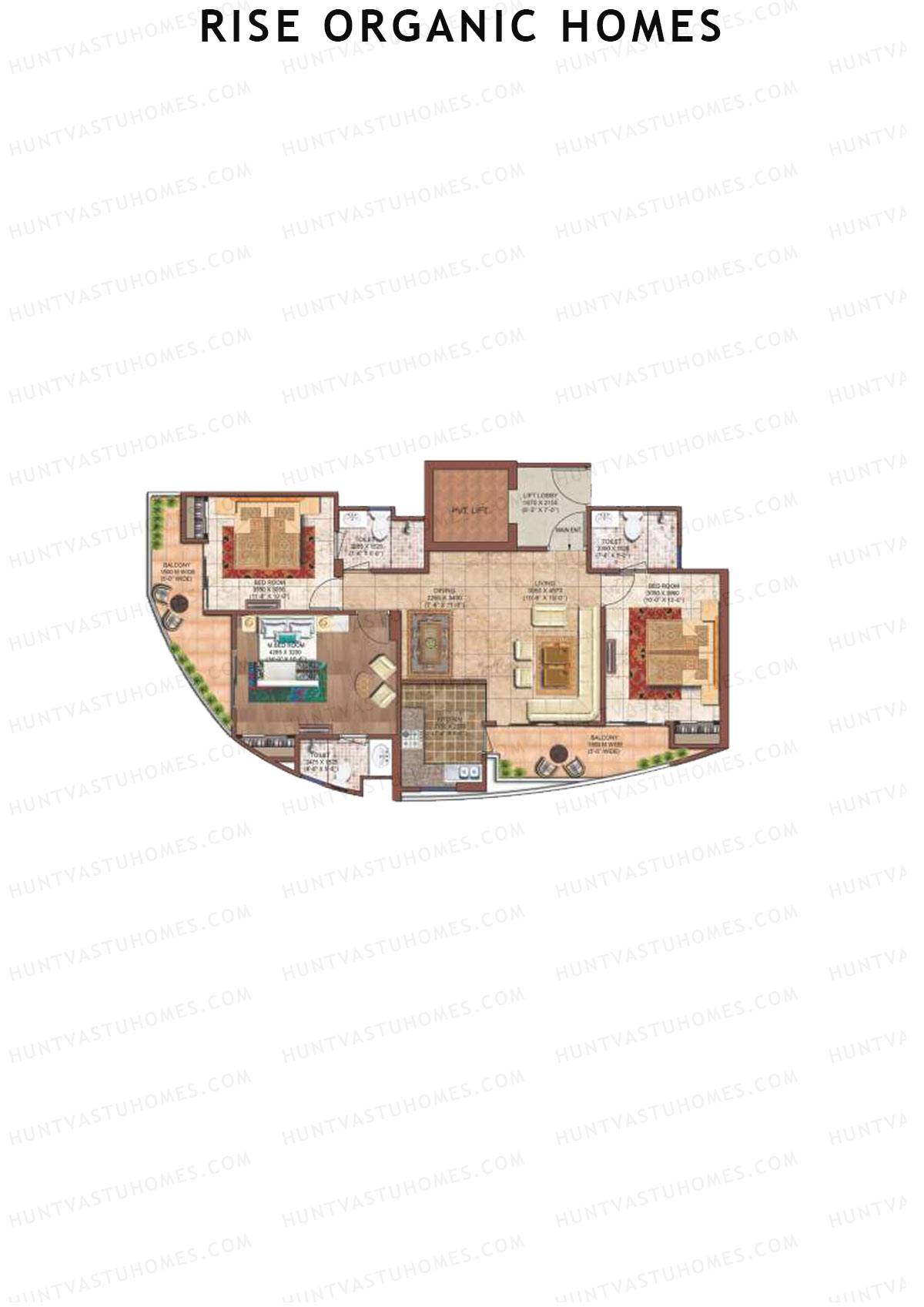 Rise Organic Homes Tower 4 Unit 3 (Type 2) Floor Plan