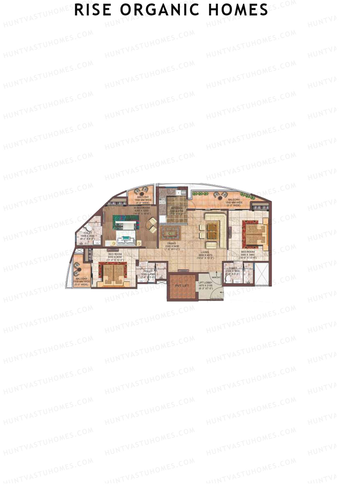 Rise Organic Homes Tower 4 Unit 4 (Type 1) Floor Plan