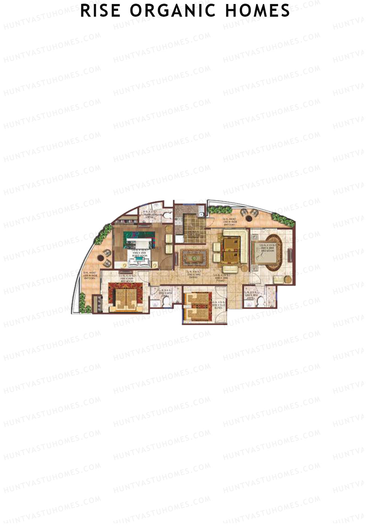Rise Organic Homes Tower 5 Unit 2 (Type 2) Floor Plan