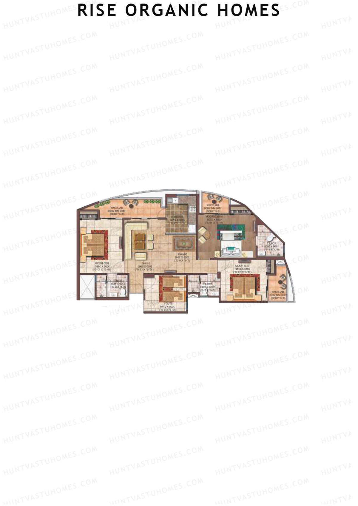 Rise Organic Homes Tower 5 Unit 4 (Type 1) Floor Plan