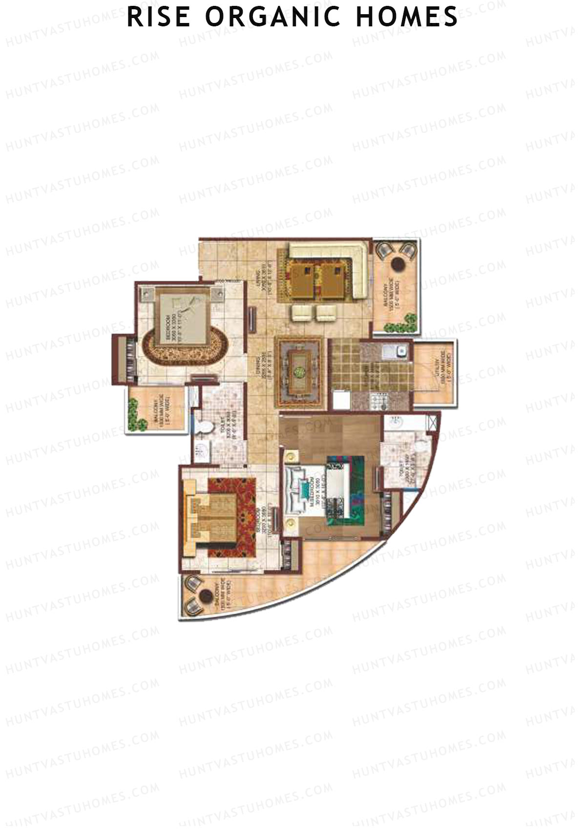 Rise Organic Homes Tower 6 Unit 1 (Type 2) Floor Plan