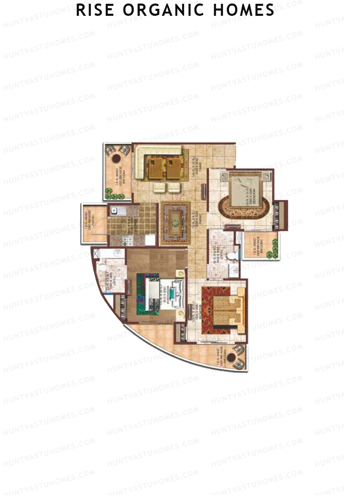 Rise Organic Homes Tower 6 Unit 2 (Type 2) Floor Plan
