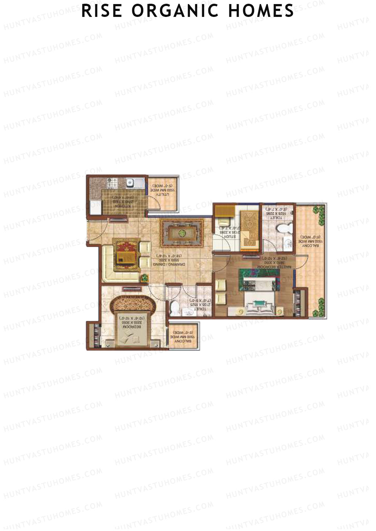 Rise Organic Homes Tower 6 Unit 3 Floor Plan