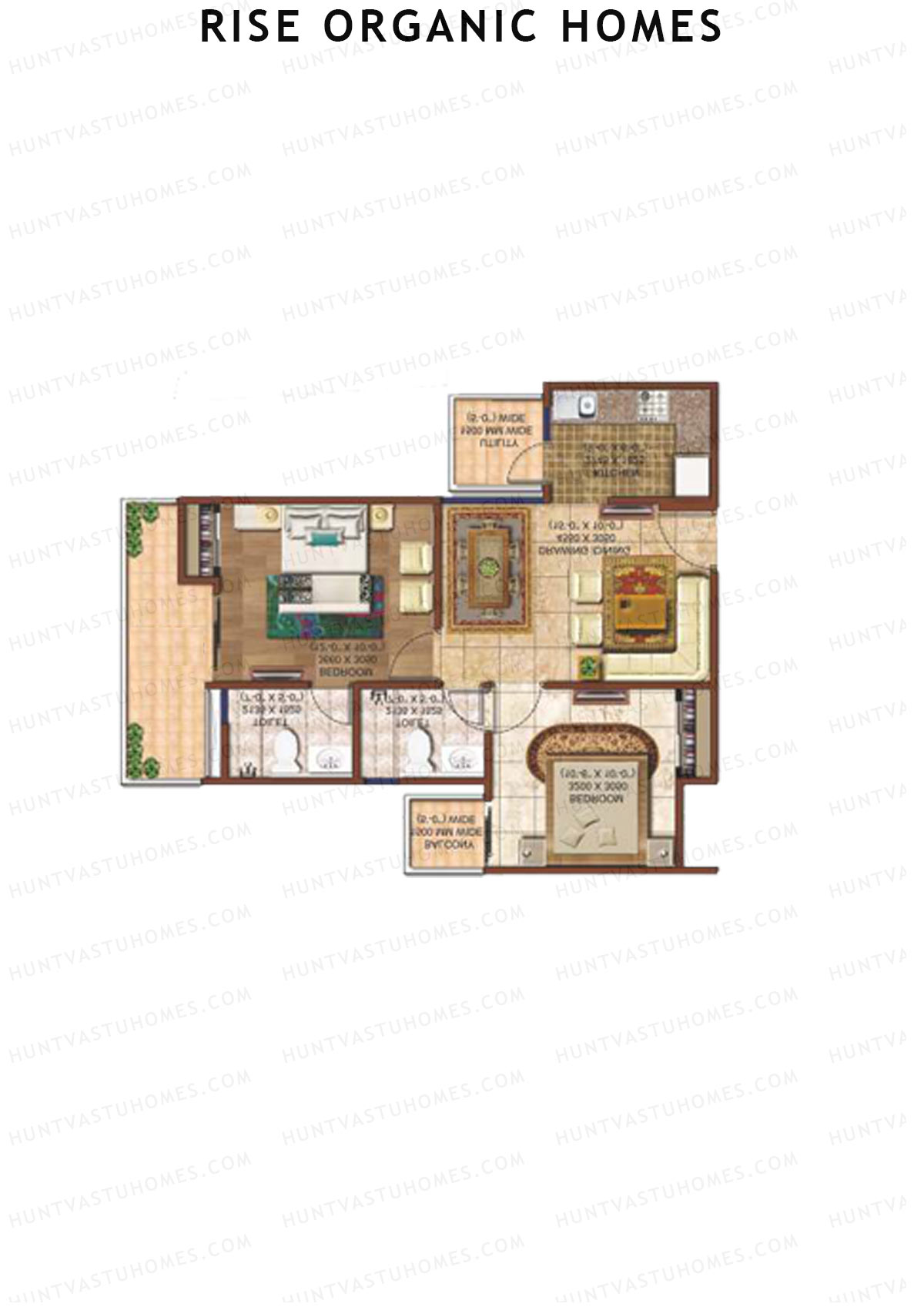 Rise Organic Homes Tower 7 Unit 1 Floor Plan