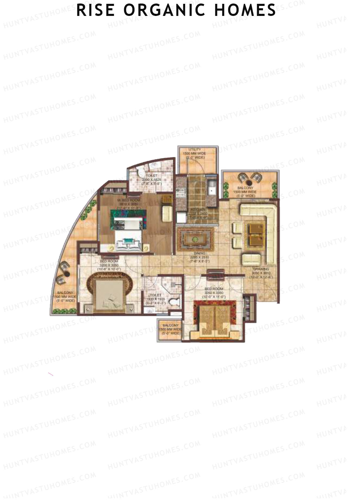 Rise Organic Homes Tower 7 Unit 2 (Type 1) Floor Plan